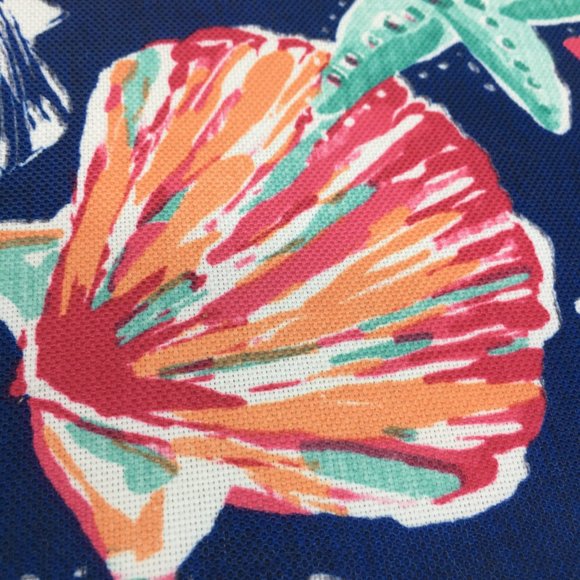 4 Sigrid Olsen Starfish Seashell Beach Placemats In/Outdoor Pink Turquoise 13x19 - Picture 7 of 11